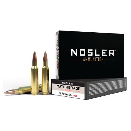 Nosler Match-Grade .22 Nosler 77 Grain Rifle Ammo