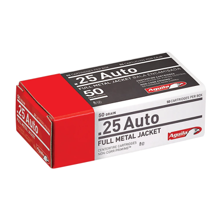 Aguila .25 Auto 50 Grain FMJ Handgun Ammo