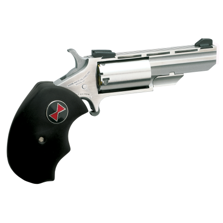 North American Arms Black Widow Convertible Single-Action Rimfire Mini Revolver with Fixed Sights - Stainless