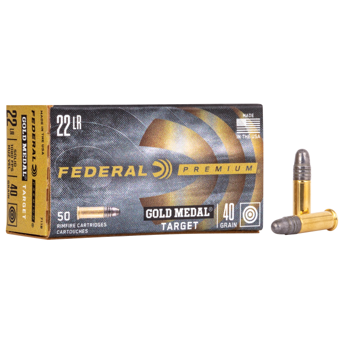 Federal Gold Medal Target .22 LR 40 Grain Rimfire Ammo