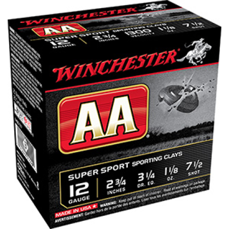 Winchester AA Supersport Sporting Clays Shotshells - 20 Gauge - #8 Shot - 250 Rounds