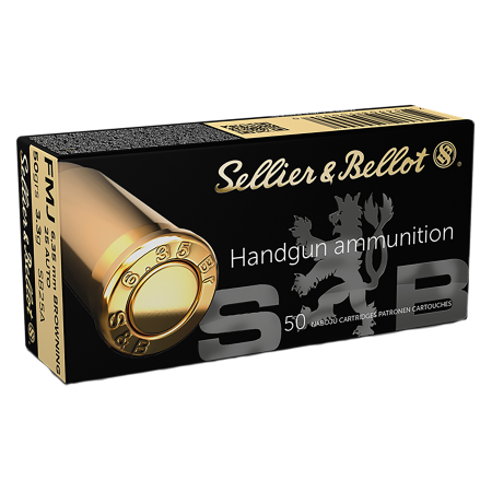 Sellier & Bellot .25 ACP 50 Grain FMJ Handgun Ammo