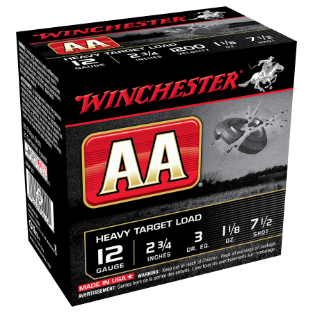 Winchester AA Heavy Target Loads Shotshells - 12 Gauge - #7.5 Shot - 250 Rounds