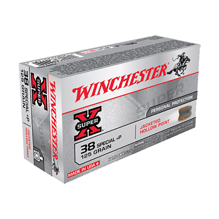 Winchester Super-X Jacketed Hollow Point .38 Special 125 Grain Handgun Ammo