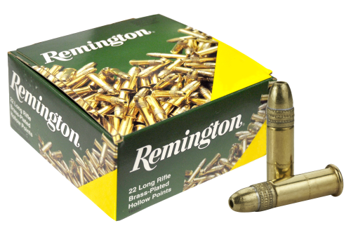 Remington Golden Bullet .22 LR 36 Grain Plated Hollow Point Rimfire Ammo - 100 Rounds