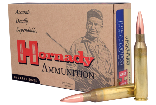 Hornady Match .338 Lapua Mag 250 Grain Centerfire Rifle Ammo