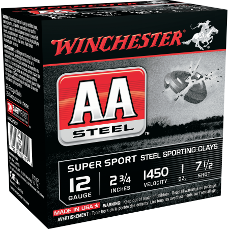 Winchester AA Supersport Steel Sporting Clay Shotshells - AASCL12S8 CS