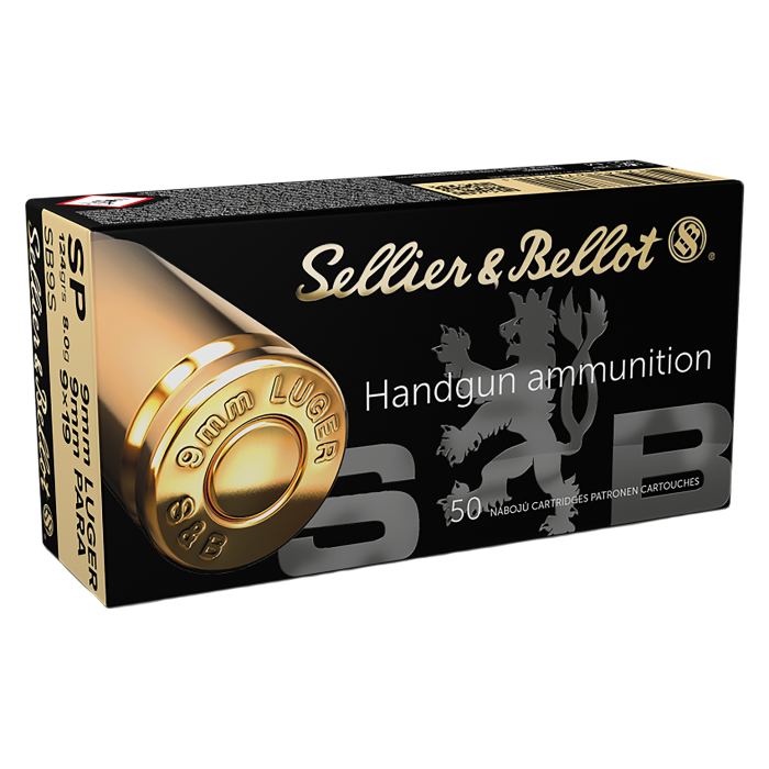 Sellier & Bellot 9mm Luger 124 Grain Soft Point Handgun Ammo