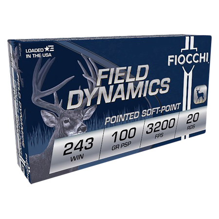 Fiocchi Shooting Dynamics .243 Winchester 100 Grain Centerfire Rifle Ammo