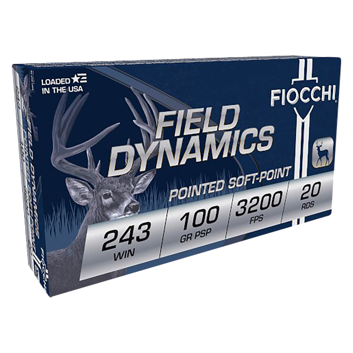 Fiocchi Shooting Dynamics .243 Winchester 100 Grain Centerfire Rifle Ammo