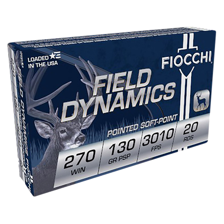 Fiocchi Shooting Dynamics .270 Winchester 130 Grain Centerfire Rifle Ammo