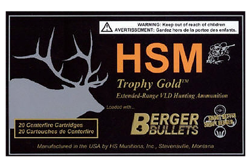 HSM Trophy Gold 6.5x55 Swedish 130 Grain Boat Tail Hollow Point Centerfire Rifle Ammo