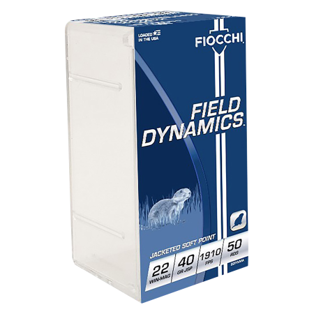 Fiocchi Shooting Dynamics .22 WMR 40 Grain Jacketed Soft Point Rimfire Ammo