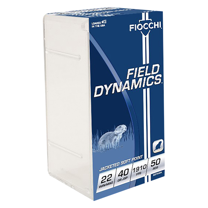 Fiocchi Shooting Dynamics .22 WMR 40 Grain Jacketed Soft Point Rimfire Ammo