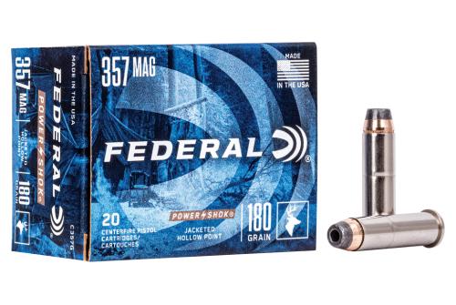 Federal Power-Shok .357 Magnum 180 Grain JHP Centerfire Handgun Ammo