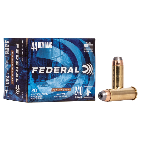 Federal Power-Shok .44 Remington Magnum 240 Grain JHP Handgun Ammo