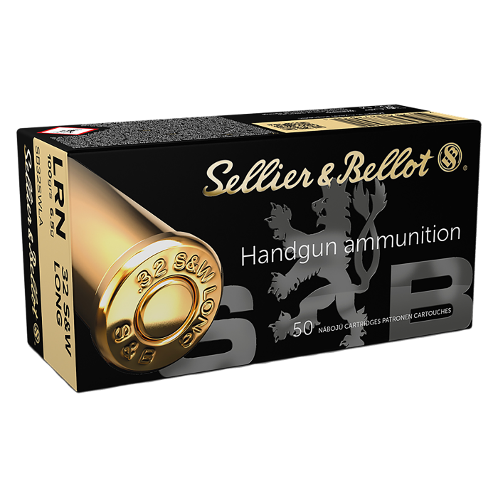 Sellier & Bellot .32 S&W Long 100 Grain Lead Round Nose Handgun Ammo