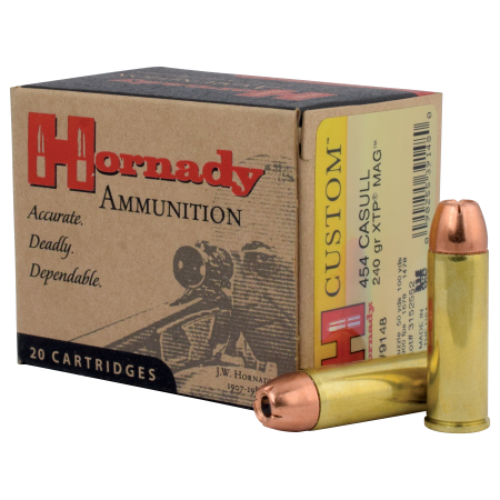 Hornady Custom .454 Casull 240 Grain JHP Pistol Ammo