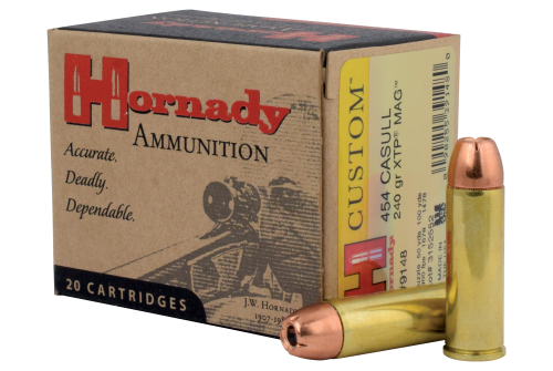 Hornady Custom .454 Casull 240 Grain JHP Pistol Ammo