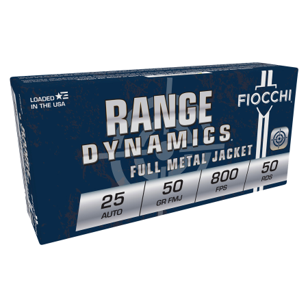 Fiocchi Shooting Dynamics Handgun Ammo - .25 ACP - 50 Grain - 50 Rounds