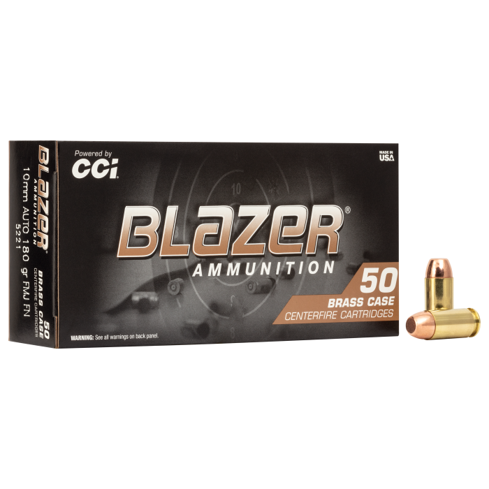 CCI Blazer 10mm 180 Grain FMJ Handgun Ammo