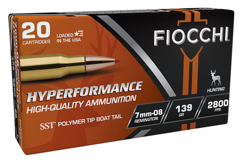 Fiocchi Shooting Dynamics 7mm-08 Remington 139 Grain Boat Tail SP Centerfire Rifle Ammo