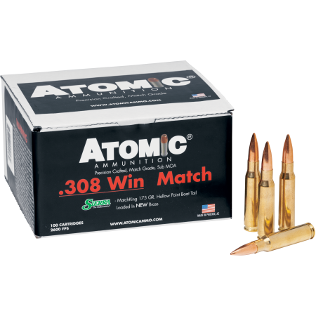 Atomic Ammunition .308 Rifle Ammo - 175 Grain