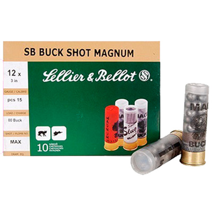 Sellier & Bellot Buckshot Shotshells - 12 Gauge - 00 Buck - 10 Rounds