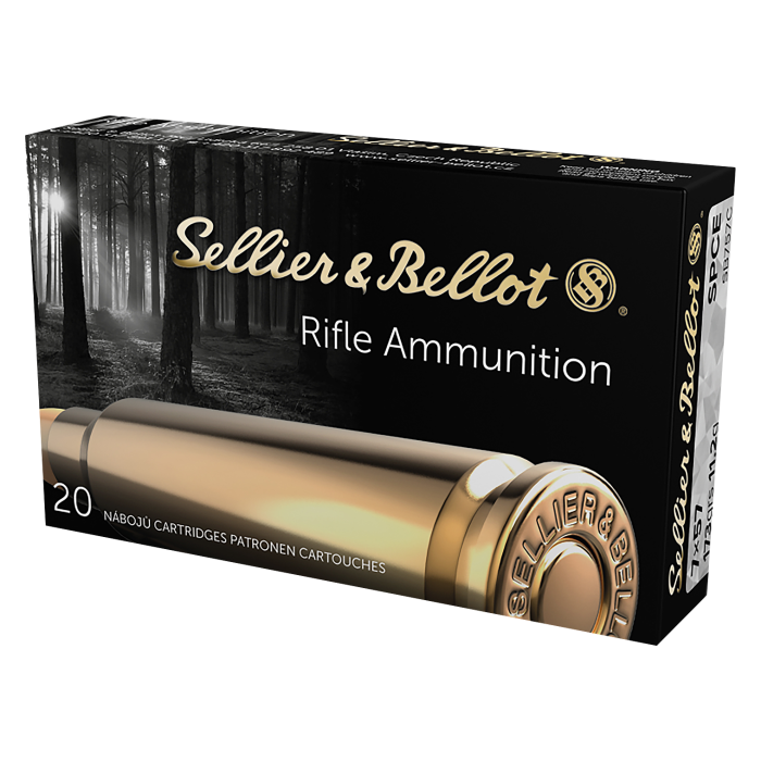 Sellier & Bellot Centerfire Rifle Ammo - 7X57mm Mauser - 173 Grain - 20 Rounds - 2379 fps