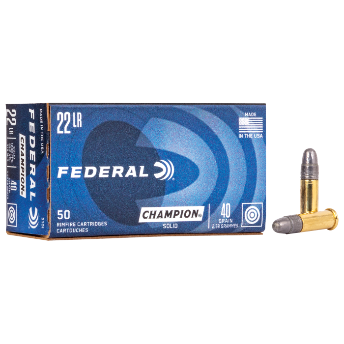 Federal Champion .22 LR 40 Grain Rimfire Ammo