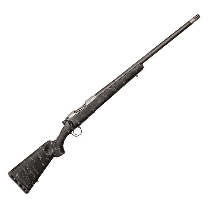 Christensen Arms Ridgeline Bolt-Action Rifle - 7mm Remington Magnum - Stainless Steel - Black w/Gray Webbing