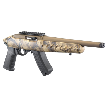 Ruger 22 Charger Semi-Auto Rimfire Pistol with Bipod in Go Wild Camo