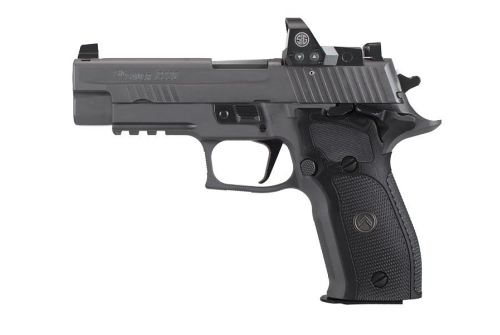 Sig Sauer P229 Legion SAO RXP Semi-Auto Pistol with Romeo 1 Pro Optic - 9mm - Black High Checkered G-10