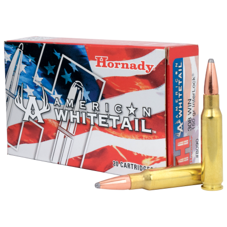 Hornady American Whitetail .308 Winchester 150 Grain Centerfire Rifle Ammo