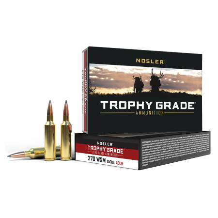 Nosler Trophy Grade .270 WSM 150 Grain Centerfire Rifle Ammo