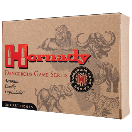 Hornady Dangerous Game Series 9.3x62mm Mauser 286 Grain Interlock Spire Point Recoil Proof Centerfire Rifle Ammo