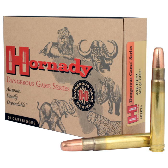 Hornady Dangerous Game Series .416 Remington Magnum 400 Grain Centerfire Rifle Ammo