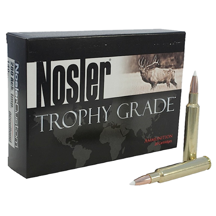 Nosler Trophy Grade .280 Remington 140 Grain Centerfire Rifle Ammo