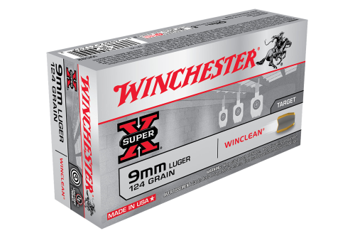 Winchester Super-X Target Handgun Ammo - 9mm Luger - 124 Grain - 50 Rounds