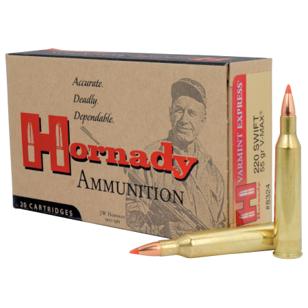 Hornady Varmint Express .220 Swift 55 Grain Centerfire Rifle Ammo