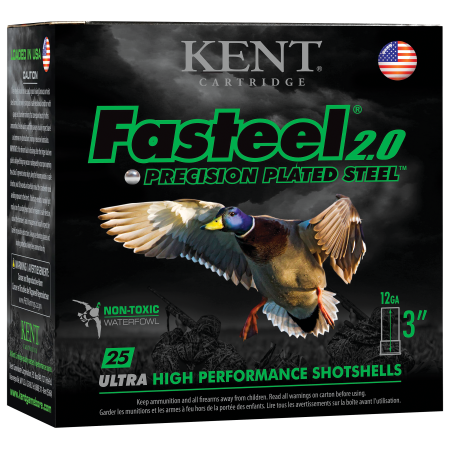 Kent Fasteel 2.0 Precision Plated Steel Shotgun Shells - 12 Gauge - 1 - 3'' - 250 Rounds