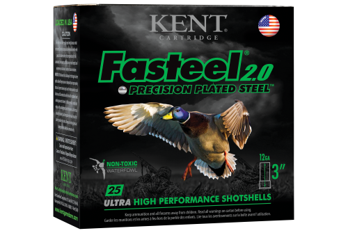 Kent Fasteel 2.0 Precision Plated Steel Shotgun Shells - 12 Gauge - 1 - 3'' - 250 Rounds