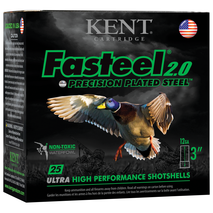 Kent Fasteel 2.0 Precision Plated Steel Shotgun Shells - 12 Gauge - 1 - 3'' - 250 Rounds