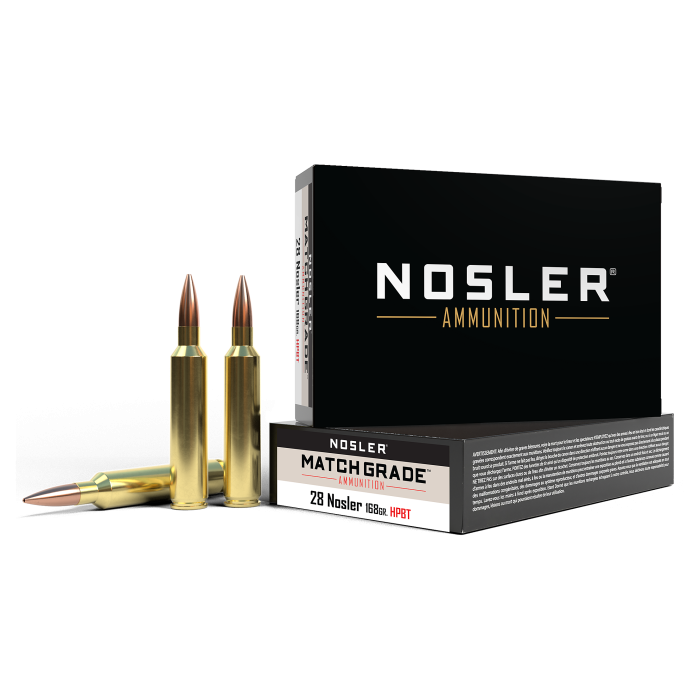 Nosler Match-Grade .28 Nosler 168 Grain Rifle Ammo