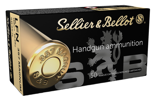 Sellier & Bellot .357 Magnum 158 Grain Lead Flat Nose Handgun Ammo