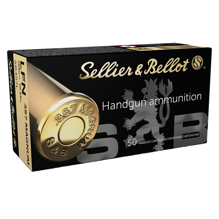 Sellier & Bellot .357 Magnum 158 Grain Lead Flat Nose Handgun Ammo