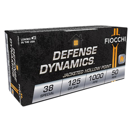 Fiocchi Shooting Dynamics .38 Special 125 Grain Semi-Jacketed HP Handgun Ammo