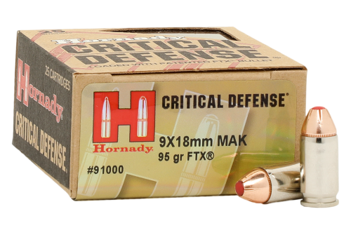 Hornady Critical Defense 9mmx18mm Makarov 95 Grain Handgun Ammo