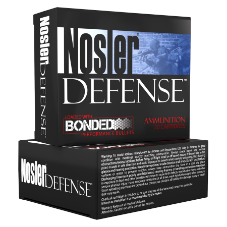 Nosler Defense 9mm Luger 124 Grain Bonded Tipped Centerfire Handgun Ammo