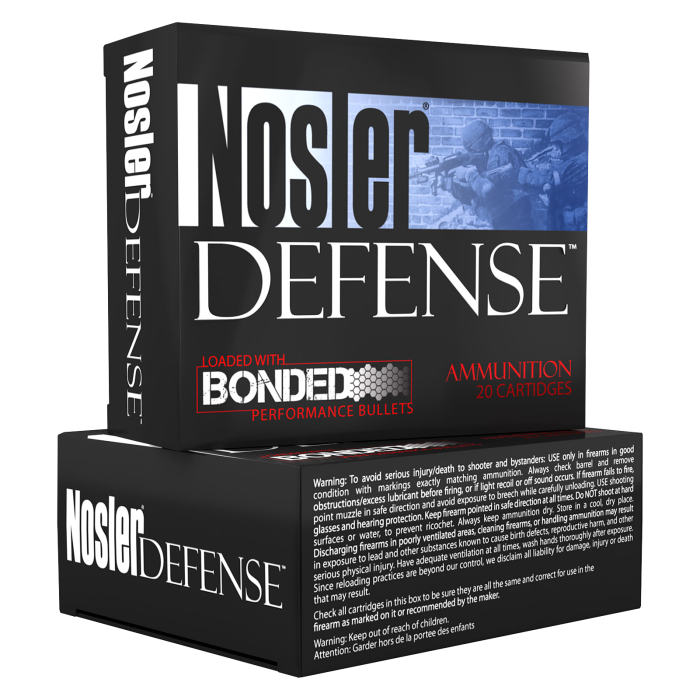 Nosler Defense 9mm Luger 124 Grain Bonded Tipped Centerfire Handgun Ammo